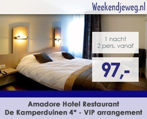 Weekendjeweg - Amadore Hotel Restaurant De Kamperduinen 4* vanaf 97,-. Weekendjeweg - Amadore Hotel Restaurant De Kamperduinen 4* vanaf 97,-.