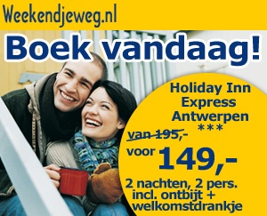 Weekendjeweg - Antwerpen, Holiday Inn Express Antwerpen 3* Vanaf 149,00. Weekendjeweg - Antwerpen, Holiday Inn Express Antwerpen 3* Vanaf 149,00.