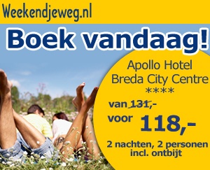 Weekendjeweg - Apollo Hotel Breda City Centre 4* vanaf 118,-.