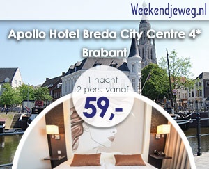 Weekendjeweg - Apollo Hotel Breda City Centre 4* vanaf 59,-.