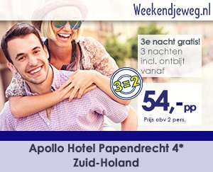Weekendjeweg - Apollo Hotel Papendrecht 4* vanaf 108,-.