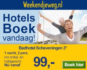 Weekendjeweg - Badhotel Scheveningen 3* vanaf 99,-.