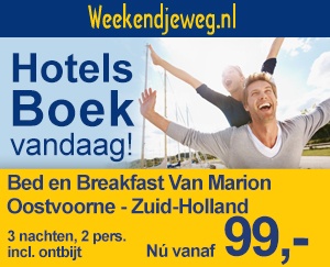Weekendjeweg - Bed en Breakfast Van Marion 0* vanaf 99,-. Weekendjeweg - Bed en Breakfast Van Marion 0* vanaf 99,-.