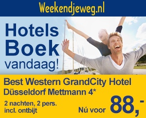 Weekendjeweg - Best Western GrandCity Hotel Düsseldorf Mettmann 4* vanaf 88,-.