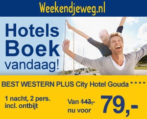 Weekendjeweg - Best Western Plus City Hotel Gouda 4* vanaf 79,-.