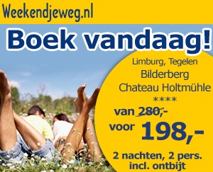 Weekendjeweg - Bilderberg Chateau Holtmühle 4* vanaf 198,-. Weekendjeweg - Bilderberg Chateau Holtmühle 4* vanaf 198,-.