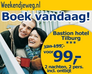 Weekendjeweg - Brabant, Bastion Hotel Tilburg 3* Vanaf 99,00.