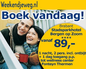 Weekendjeweg - Brabant, Stadsparkhotel Bergen Op Zoom 4* Vanaf 89,00.