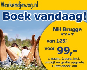 Weekendjeweg - Brugge, NH Brugge 4* vanaf 99,00.