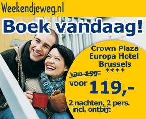 Weekendjeweg - Brussel, Crowne Plaza Europa Hotel Brussels 4* Vanaf 119,00.