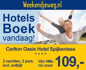 Weekendjeweg - Carlton Oasis Hotel 4* vanaf 109,-.