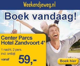 Weekendjeweg - Center Parcs Hotel Zandvoort 4* vanaf 59,-. Weekendjeweg - Center Parcs Hotel Zandvoort 4* vanaf 59,-.