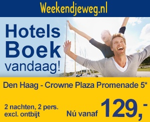 Weekendjeweg - Crowne Plaza Promenade 5* vanaf 129,-.