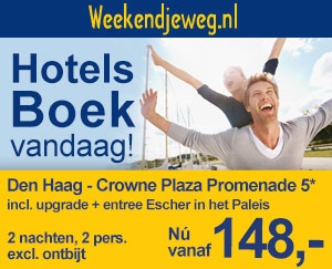 Weekendjeweg - Crowne Plaza Promenade 5* vanaf 148,-.