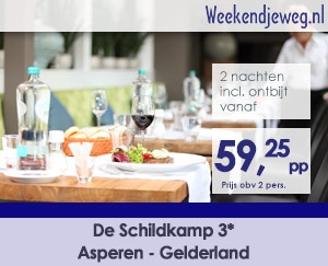 Weekendjeweg - De Schildkamp 3* vanaf 118,50. Weekendjeweg - De Schildkamp 3* vanaf 118,50.