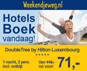 Weekendjeweg - DoubleTree by Hilton Luxembourg 5* vanaf 71,40. Weekendjeweg - DoubleTree by Hilton Luxembourg 5* vanaf 71,40.