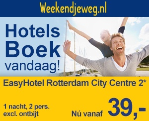 Weekendjeweg - EasyHotel Rotterdam City Centre 2* vanaf 39,-.