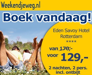 Weekendjeweg - Eden Savoy Hotel Rotterdam 4* vanaf 129,-.