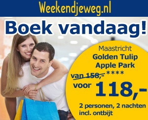 Weekendjeweg - Golden Tulip Apple Park 4* vanaf 118,-.