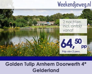 Weekendjeweg - Golden Tulip Arnhem Doorwerth 4* vanaf 129,-.