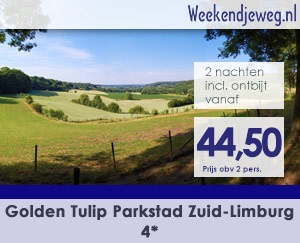 Weekendjeweg - Golden Tulip Parkstad Zuid-Limburg 4* vanaf 89,-.