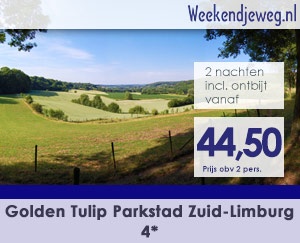 Weekendjeweg - Golden Tulip Parkstad Zuid-Limburg 4* vanaf 89,-. Weekendjeweg - Golden Tulip Parkstad Zuid-Limburg 4* vanaf 89,-.
