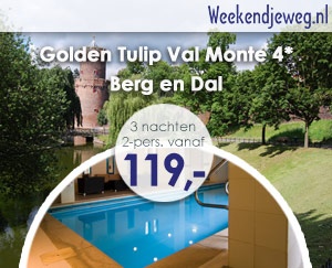 Weekendjeweg - Golden Tulip Val Monte 4* vanaf 119,-. Weekendjeweg - Golden Tulip Val Monte 4* vanaf 119,-.