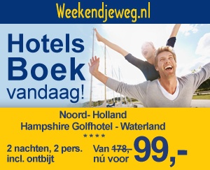 Weekendjeweg - Hampshire Golfhotel Waterland 4* vanaf 99,-. Weekendjeweg - Hampshire Golfhotel Waterland 4* vanaf 99,-.