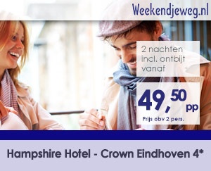 Weekendjeweg - Hampshire Hotel - Crown Eindhoven 4* vanaf 99,-. Weekendjeweg - Hampshire Hotel - Crown Eindhoven 4* vanaf 99,-.
