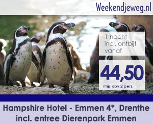 Weekendjeweg - Hampshire Hotel - Emmen 4* vanaf 89,-.