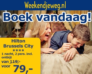 Weekendjeweg - Hilton Brussels City 4* vanaf 79,-.