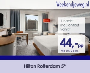 Weekendjeweg - Hilton Rotterdam 5* vanaf 90,93. Weekendjeweg - Hilton Rotterdam 5* vanaf 90,93.