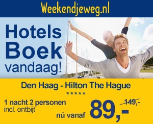 Weekendjeweg - Hilton The Hague 5* vanaf 89,40. Weekendjeweg - Hilton The Hague 5* vanaf 89,40.