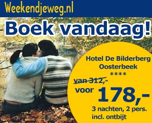 Weekendjeweg - Hotel De Bilderberg 4* vanaf 178,-.