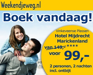 Weekendjeweg - Hotel Mijdrecht Marickenland 4* vanaf 99,-.