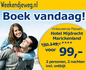 Weekendjeweg - Hotel Mijdrecht Marickenland 4* vanaf 99,-. Weekendjeweg - Hotel Mijdrecht Marickenland 4* vanaf 99,-.