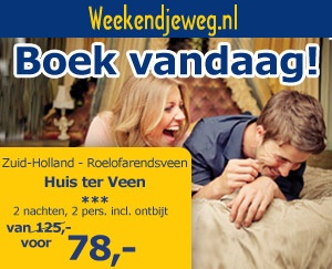 Weekendjeweg - Huis ter Veen 3* vanaf 78,-.