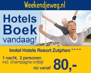 Weekendjeweg - Inntel Hotels Resort Zutphen 4* vanaf 66,03. Weekendjeweg - Inntel Hotels Resort Zutphen 4* vanaf 66,03.
