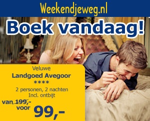 Weekendjeweg - Landgoed Avegoor 4* vanaf 99,-.