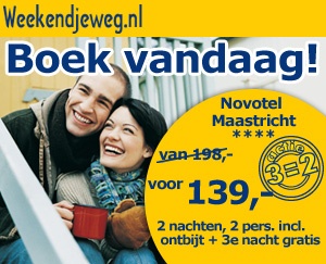 Weekendjeweg - Maastricht, Novotel Maastricht 4* Vanaf 139,00. Weekendjeweg - Maastricht, Novotel Maastricht 4* Vanaf 139,00.