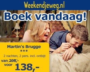 Weekendjeweg - Martin's Brugge 3* vanaf 138,-.