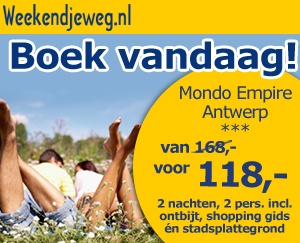 Weekendjeweg - Mondo Empire Antwerp 3* vanaf 118,-. Weekendjeweg - Mondo Empire Antwerp 3* vanaf 118,-.