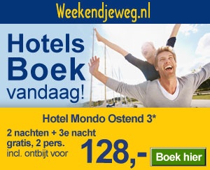 Weekendjeweg - Mondo Ostend 3* vanaf 128,-.