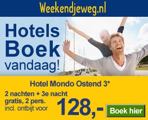 Weekendjeweg - Mondo Ostend 3* vanaf 128,-. Weekendjeweg - Mondo Ostend 3* vanaf 128,-.