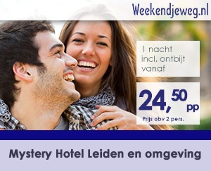 Weekendjeweg - Mystery Hotel Leiden en omgeving 0* vanaf 49,-. Weekendjeweg - Mystery Hotel Leiden en omgeving 0* vanaf 49,-.