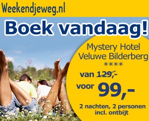 Weekendjeweg - Mystery Hotel Veluwe Bilderberg 4* vanaf 104,-.
