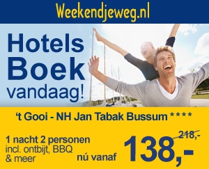 Weekendjeweg - NH Jan Tabak 4* vanaf 138,-.