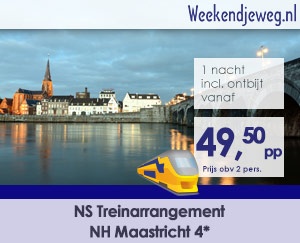 Weekendjeweg - NH Maastricht 4* vanaf 99,-. Weekendjeweg - NH Maastricht 4* vanaf 99,-.