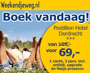Weekendjeweg - Postillion Hotel Dordrecht 3* vanaf 69,-.