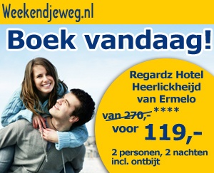 Weekendjeweg - Regardz Hotel Heerlickheijd van Ermelo 4* vanaf 119,-.
